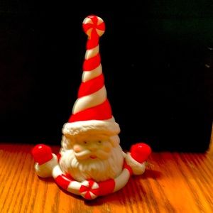 PartyLite Santa candle holder and extinguisher 6” tall.